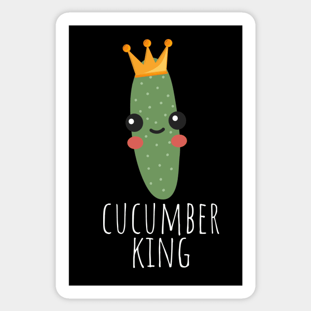 Cucumber King Cute Sticker by DesignArchitect